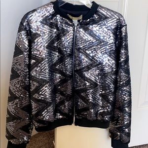 Vintage sequin bomber jacket